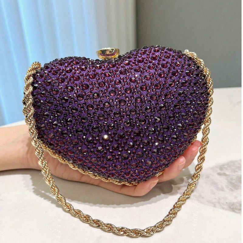 Women's Love Diamond Spring Fashion Chain Evening Bags