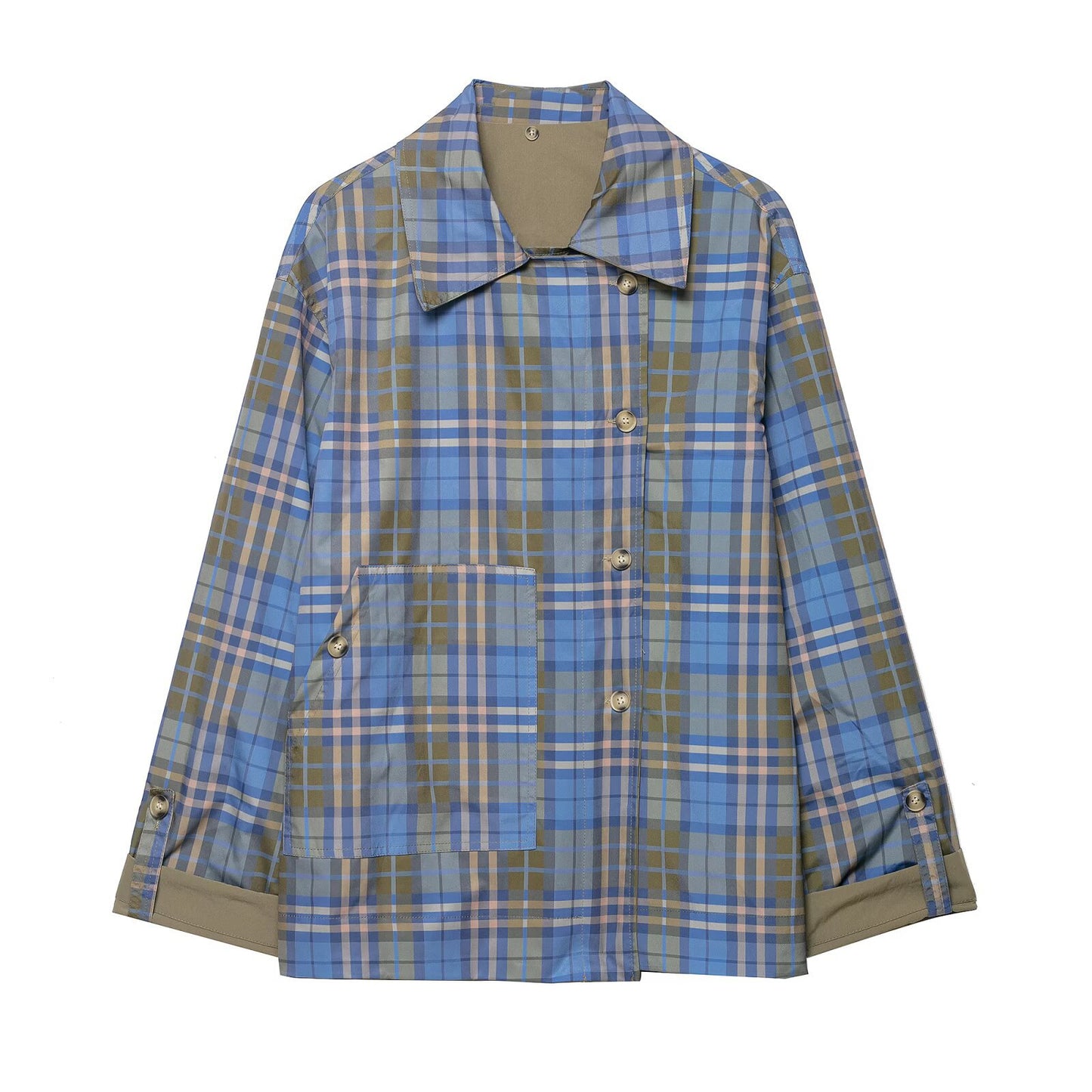 Women's Autumn Double-sided Plaid Scarf Decorations For Jackets