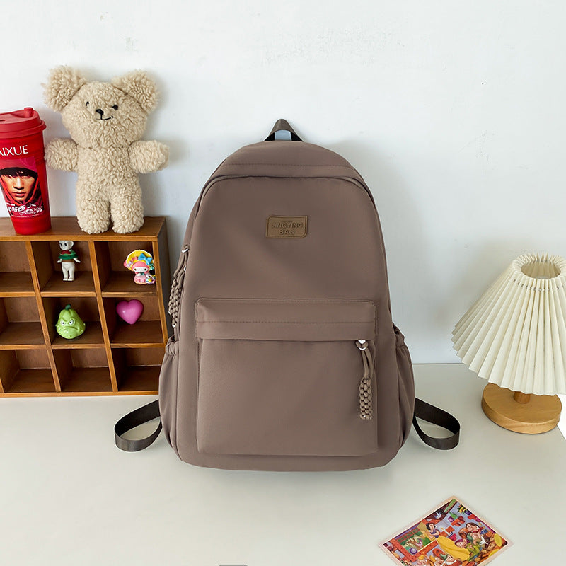 Women's High-grade Canvas Boys High Simple Large Middle School Students' Schoolbags