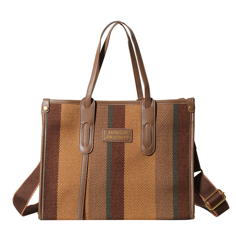 Women's Canvas Large Capacity Fashion High Sense Shoulder Bags