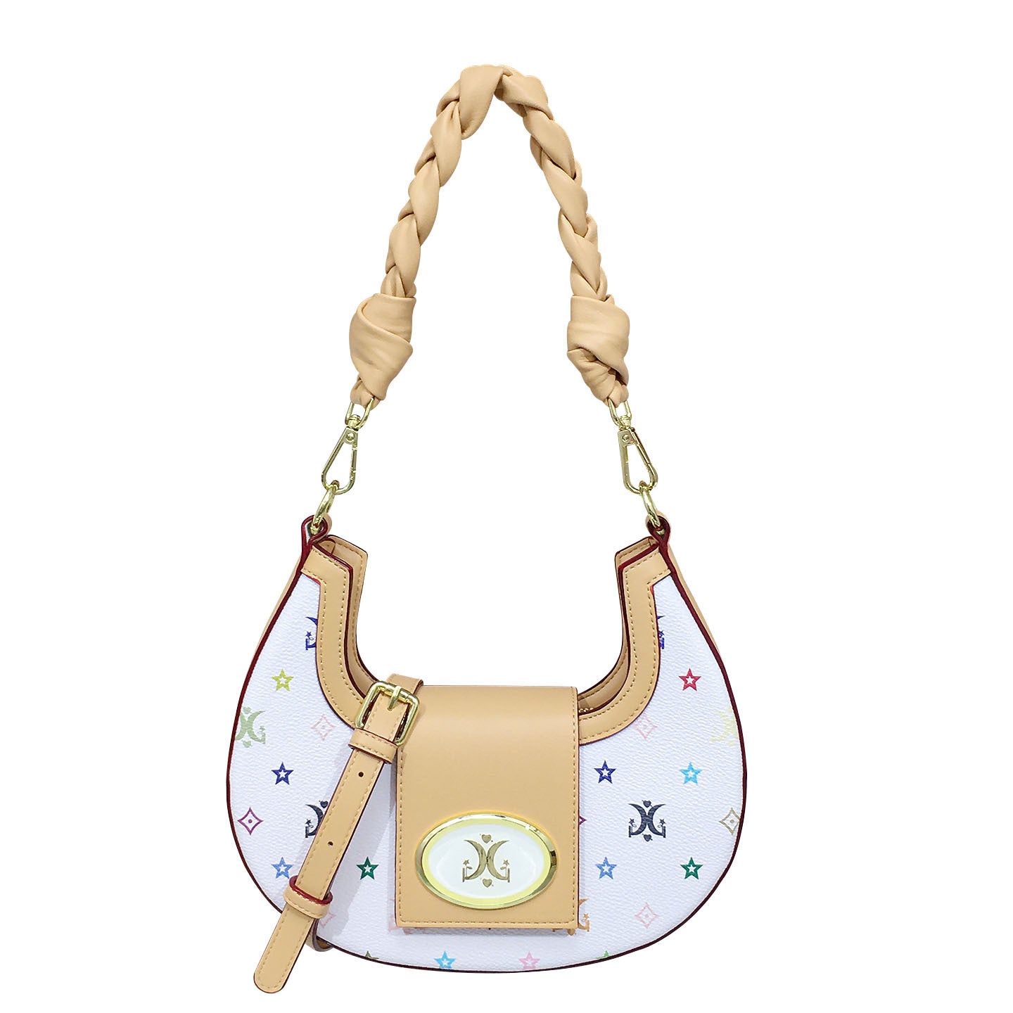 Twist Weave Crescent Autumn Niche Printed Armpit Bags