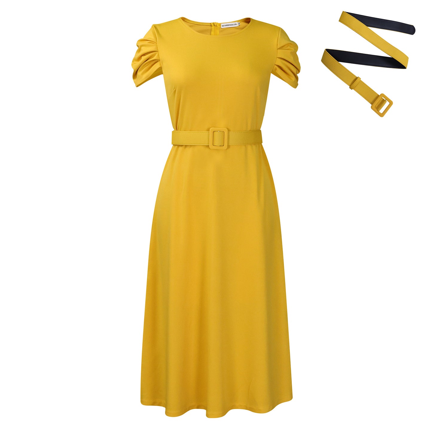 Women's Summer Fashion Temperament Elegant Sleeve Irregular Dress