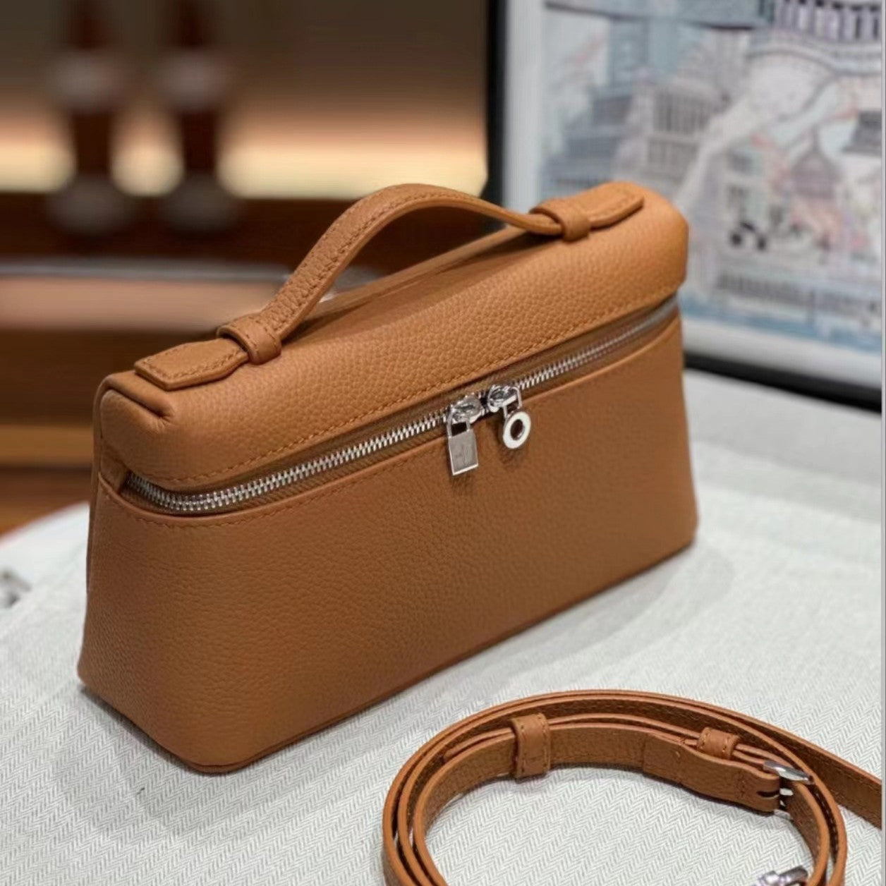 Lunch Box Female Original Label Lychee Pattern Small Square Bags