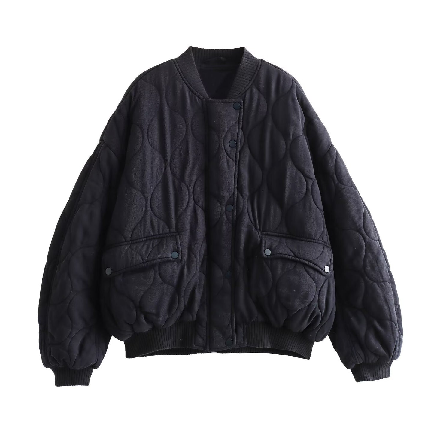 Women's Attractive Loose Washed Cotton Bomber Coats