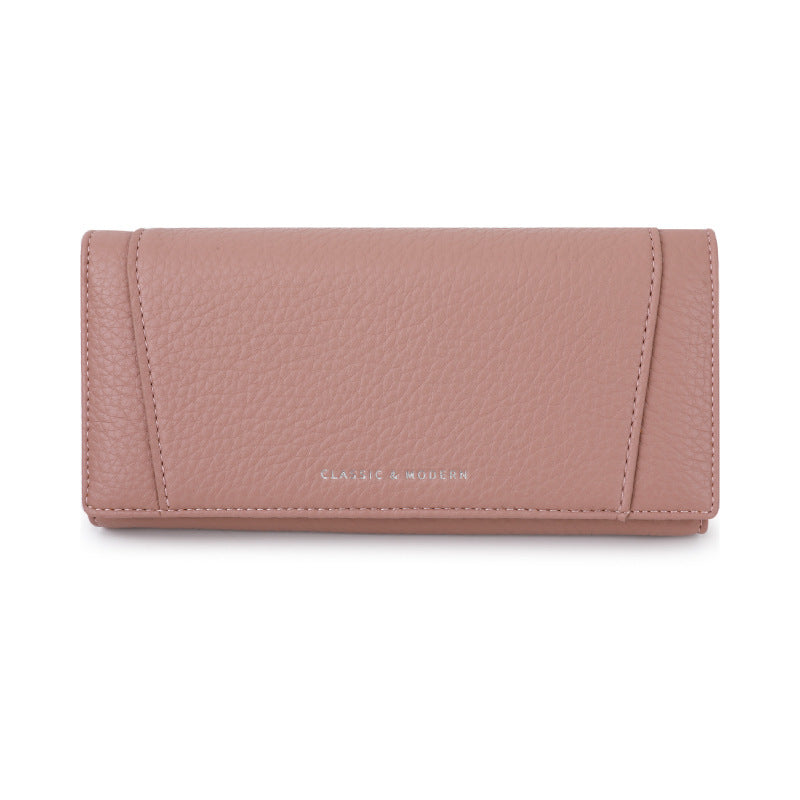 Women's Retro Lychee Pattern Storage Long Stylish Ladies Wallets