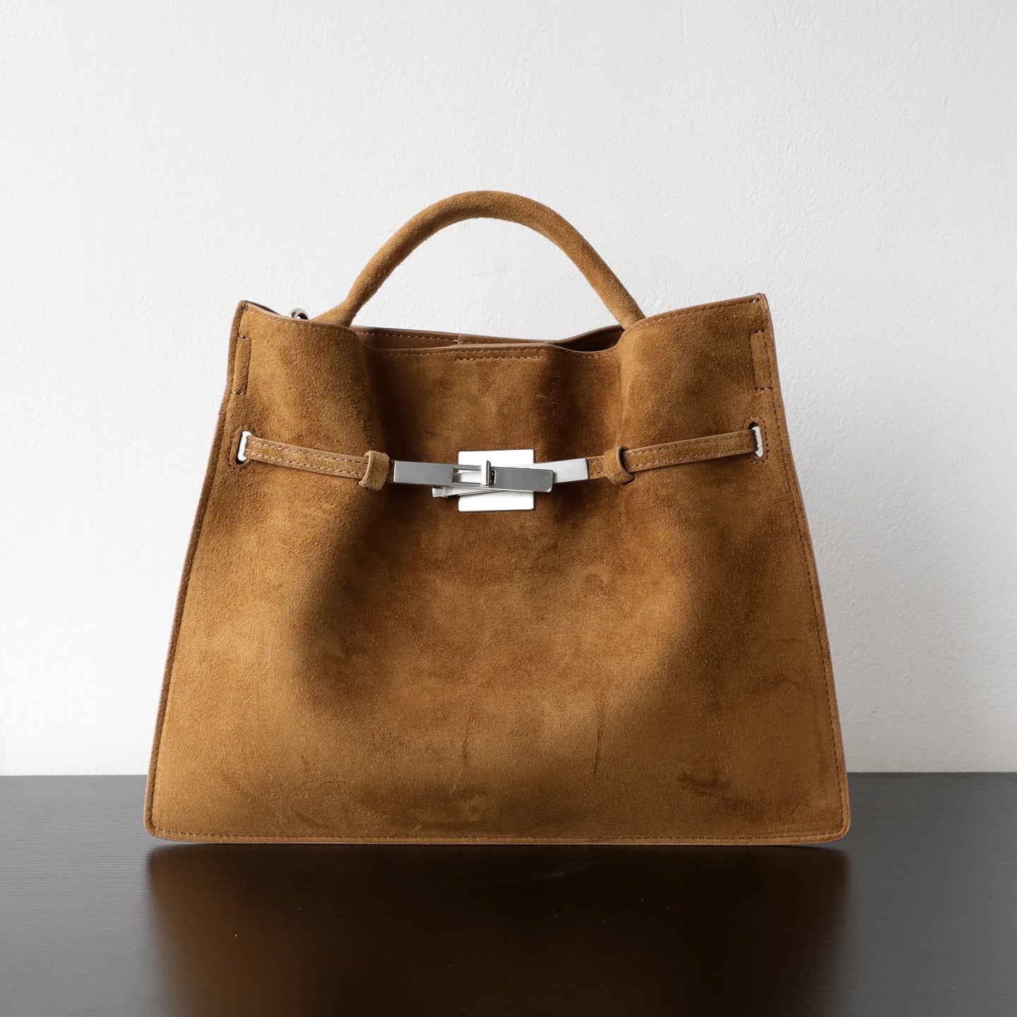 Interest Light Luxury Vintage Suede Kelly High Handbags