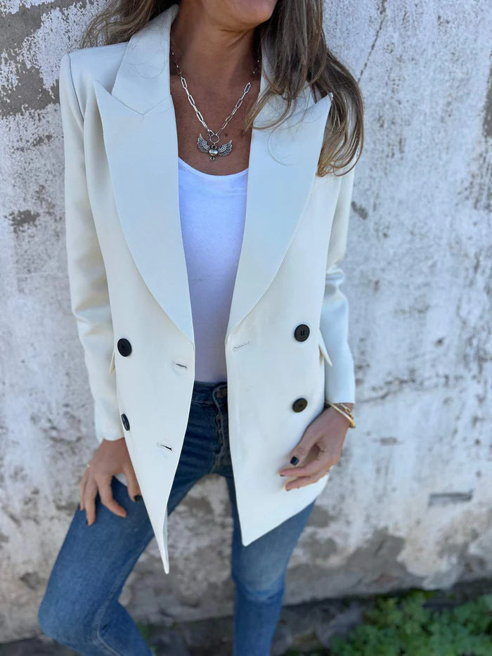 Women's Autumn Solid Color Fashion Long Sleeve Small Suit