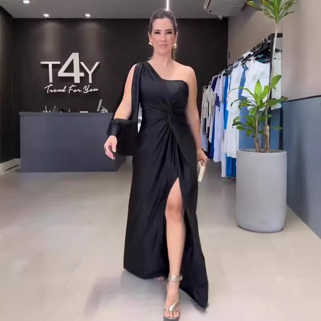 Women's Spring Dress Fashionable Temperament Cinched Waist Dresses