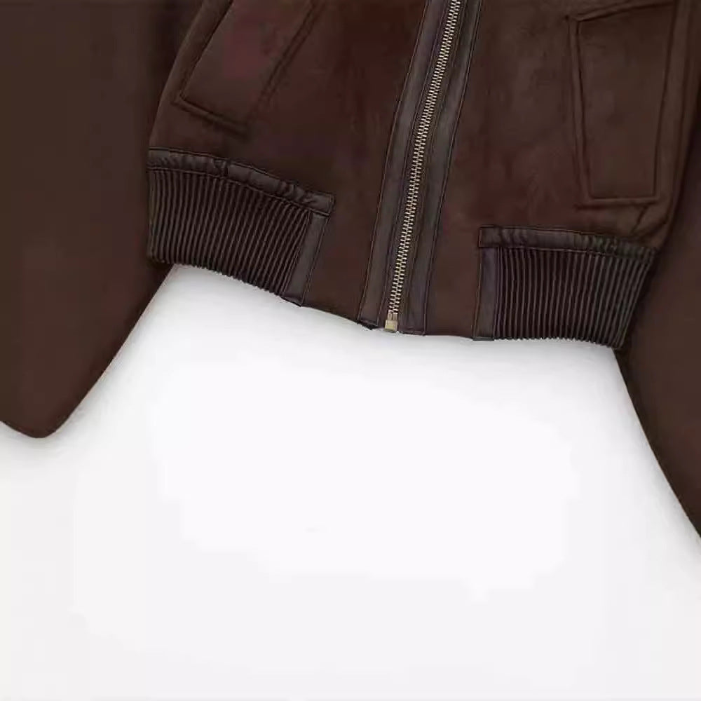 Loose Style American Retro Motorcycle Warm Coats