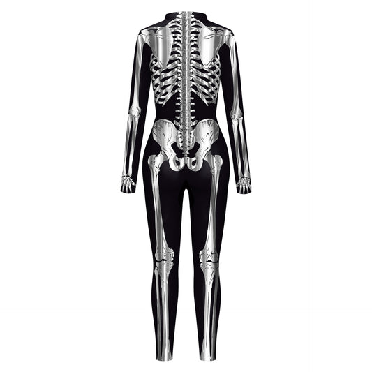 Women's Halloween Tights Body Penh Skeleton Digital Jumpsuits