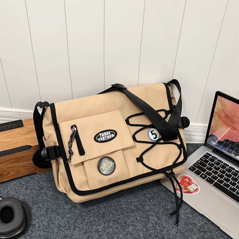 Men's Simple Fashion Campus Class Female Large Men's Messenger Bags