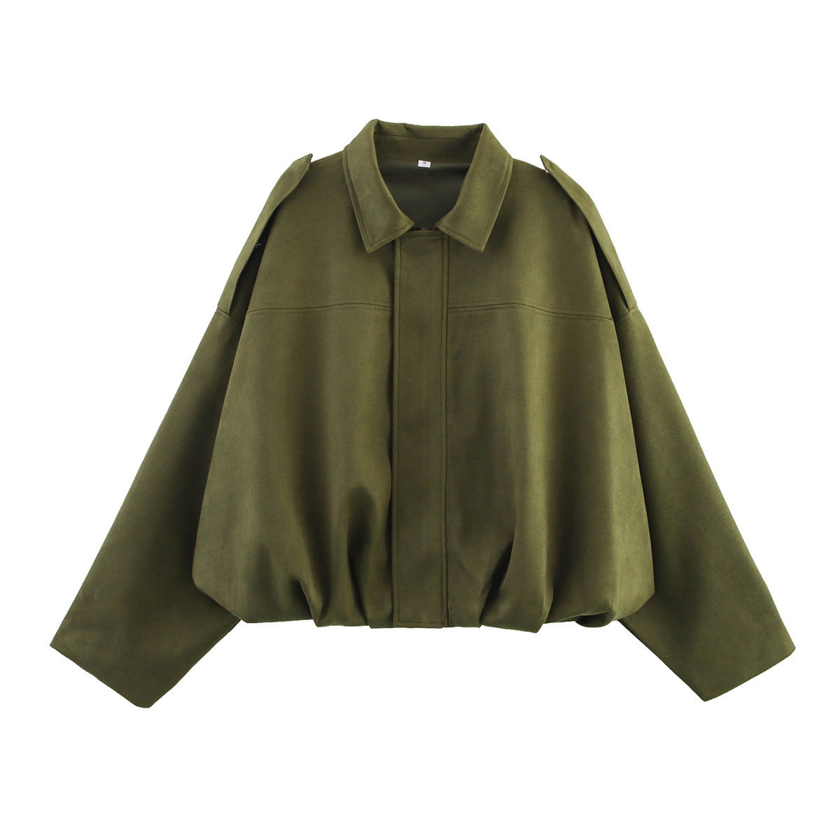 Women's Fashionable Loose Suede Texture Pilot Long-sleeved Jackets