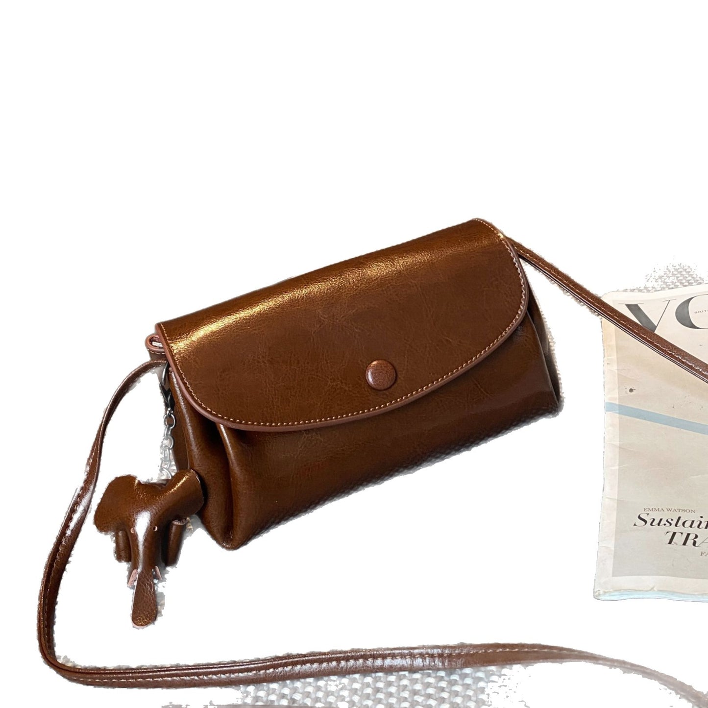 Women's Leather Fashionable Cowhide High-grade Oil Crossbody Bags