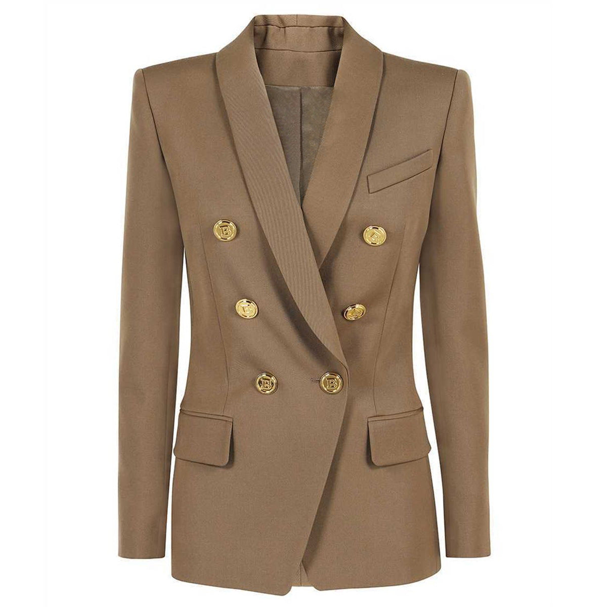 Women's Senior Classic Green Collar High Quality Blazers