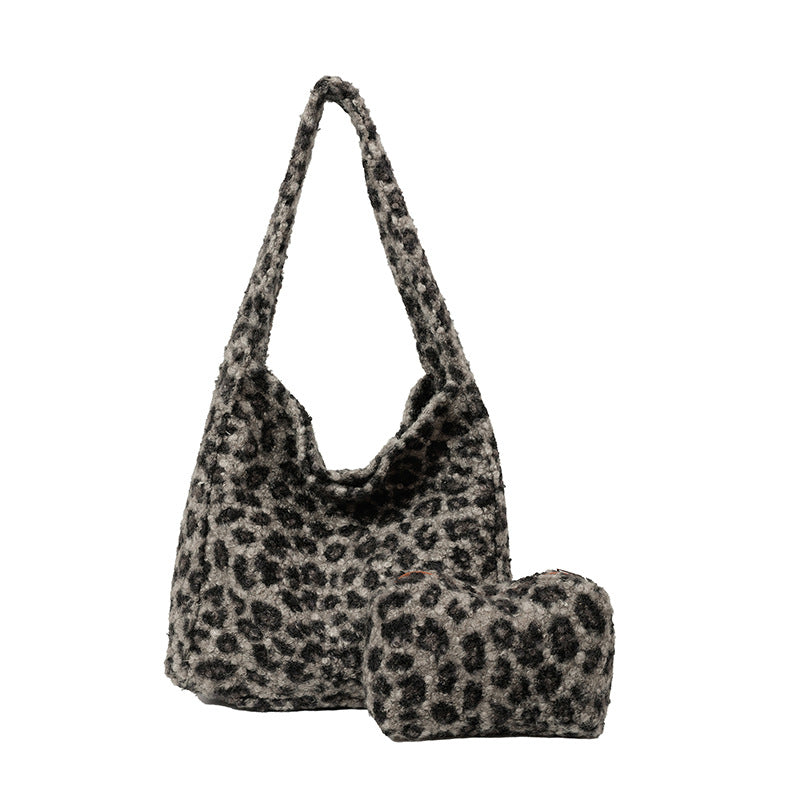 Simple Woolen Large Capacity One Combination Handbags