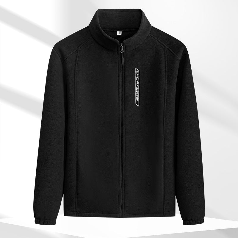 Women's Polar Fleece Fleece-lined Thickening Stand Collar Zipper Women's Sweater, Sweater