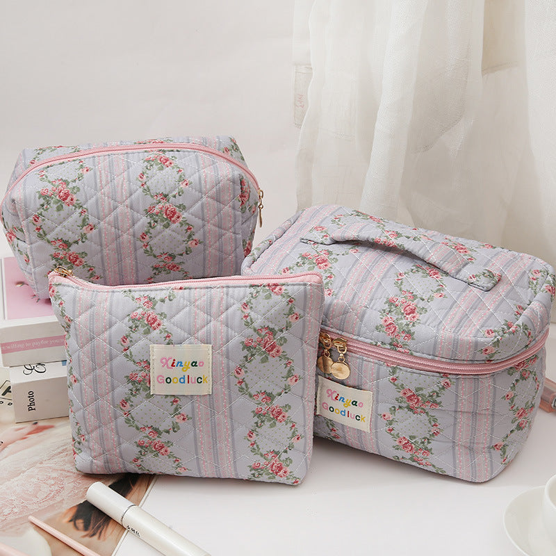 Floral Makeup Large Capacity Sense Convenient Cosmetic Bags
