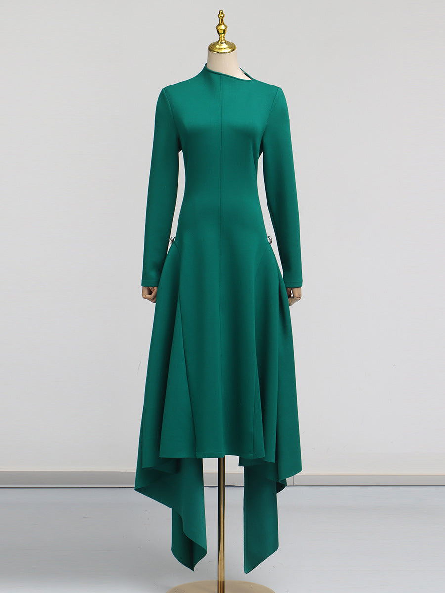 Women's Style Temperament Simple Solid Color Dress Dresses