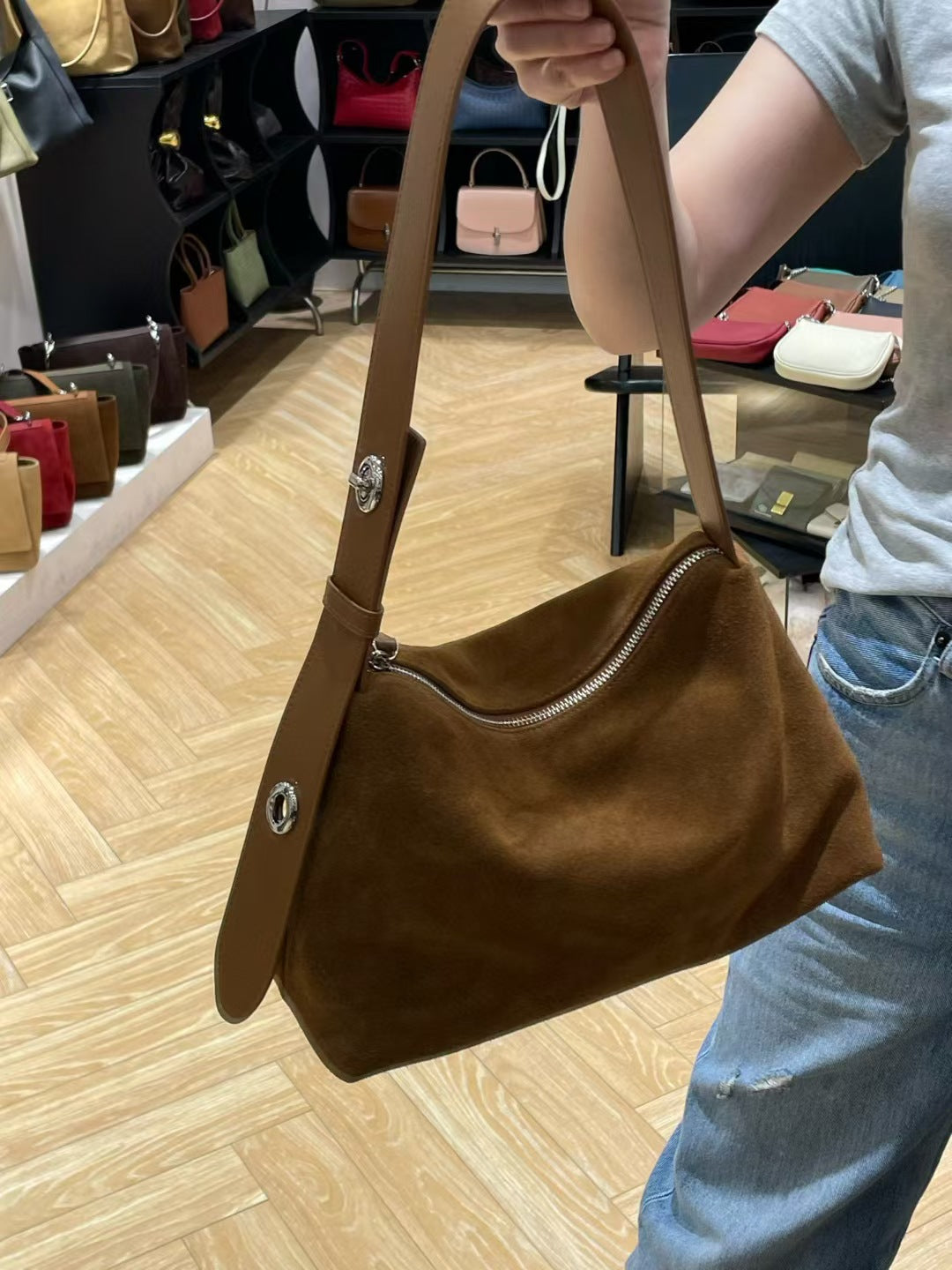 Underarm Lunch Box Fashionable Large Capacity Frosted Armpit Bags