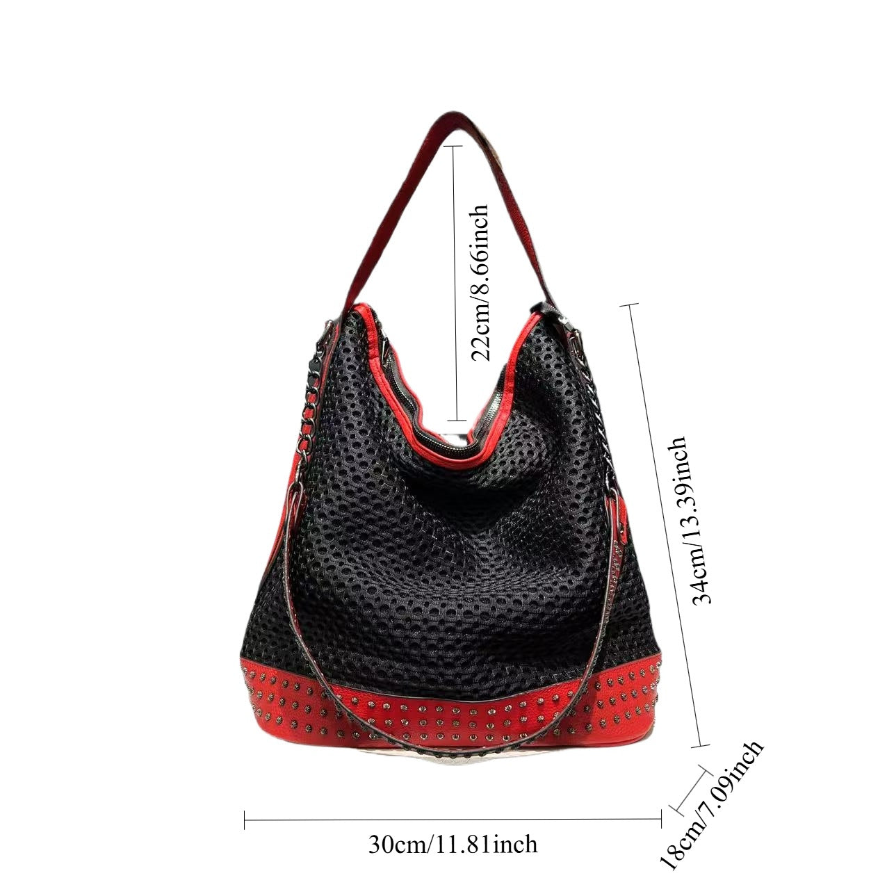 Personality Rivets Hot Large Capacity Retro Crossbody Bags