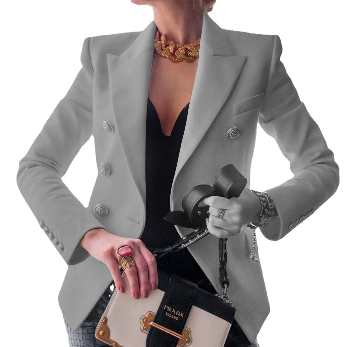 Classy Women's Solid Color Fashionable Casual Coats