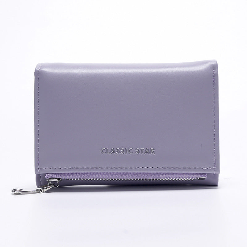 Women's Female Simple Korean Style Short Three Ladies Wallets