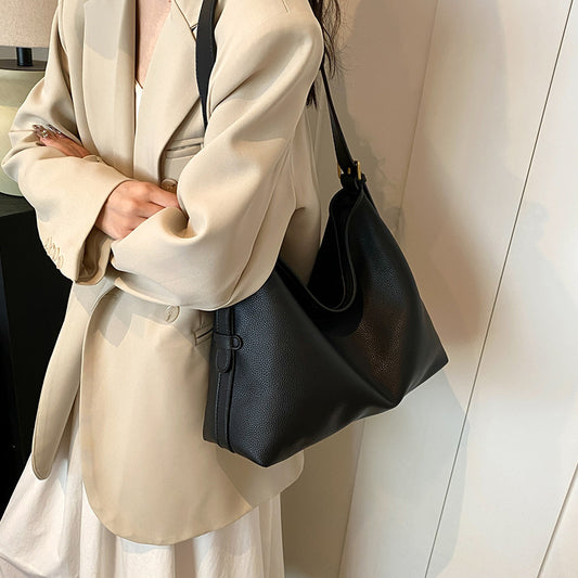 Women's Retro Fashion Korean Underarm Large Capacity Tote Bags
