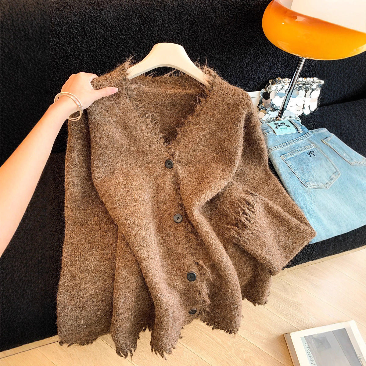 Women's Tassel Wool Loose Casual Idle Style Cardigans