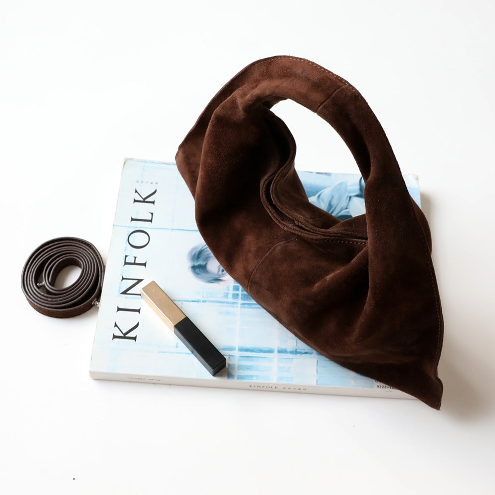 Beautiful Goat Skin Suede Commuter Leather Handbags