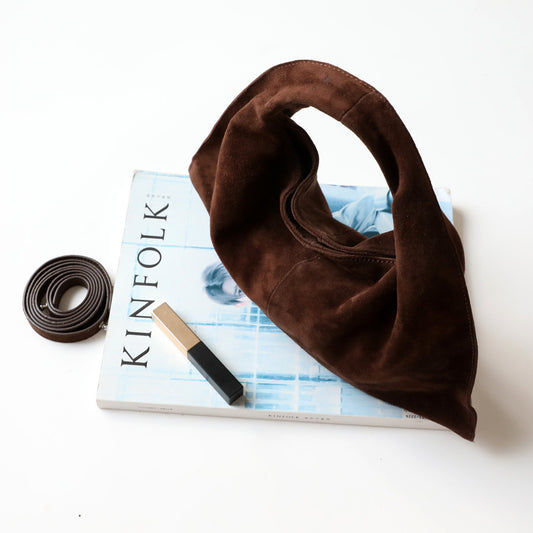 Beautiful Goat Skin Suede Commuter Leather Handbags