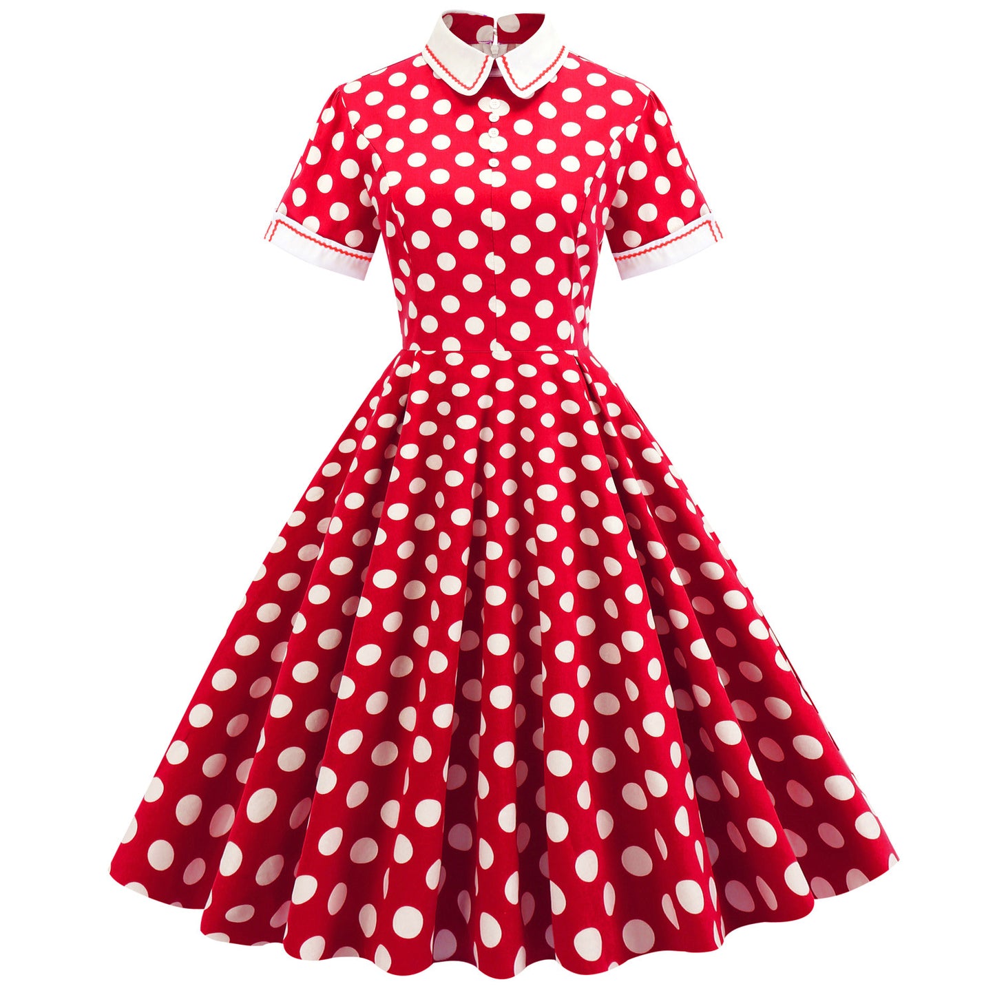 Hepburn Style Court Elegant Graceful Polka Dot Dresses