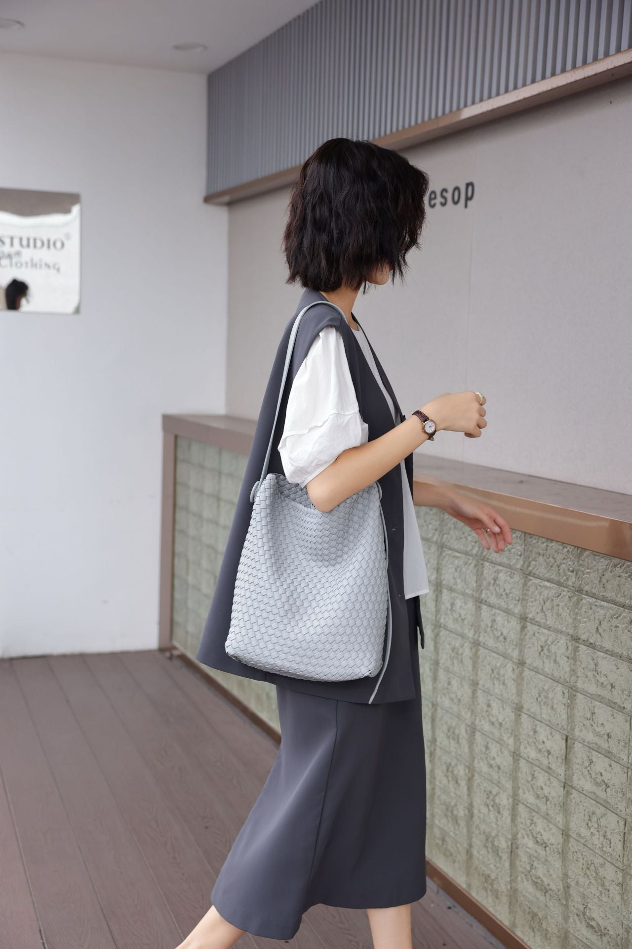 Vegetable Basket Niche Large Capacity Single Handbags