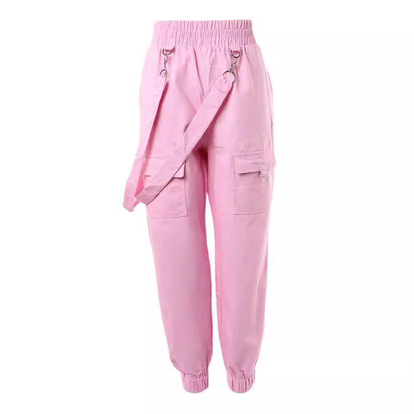 Women's American High Street Hip Hop Slim Pants