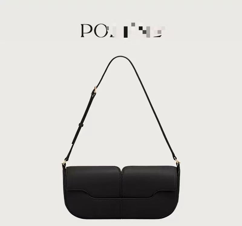 Women's Baguette Niche Designer Leather Retro Smooth Crossbody Bags