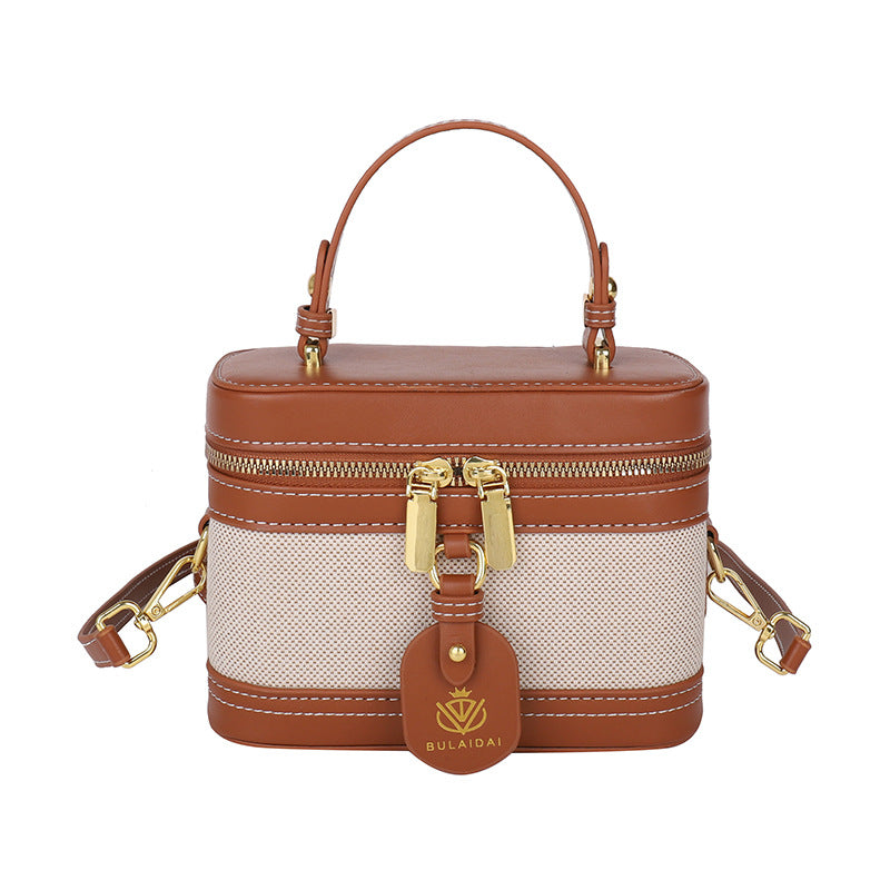 Women's Classic Style Portable Box Pouch Retro Color Handbags