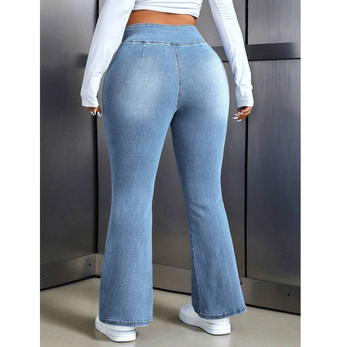 Women's Large Skinny Stretch Simple Fashion Wash Pants