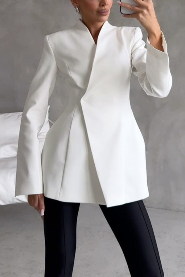 Long Sleeve Satin Loose Stretch Yarn Mesh Suits