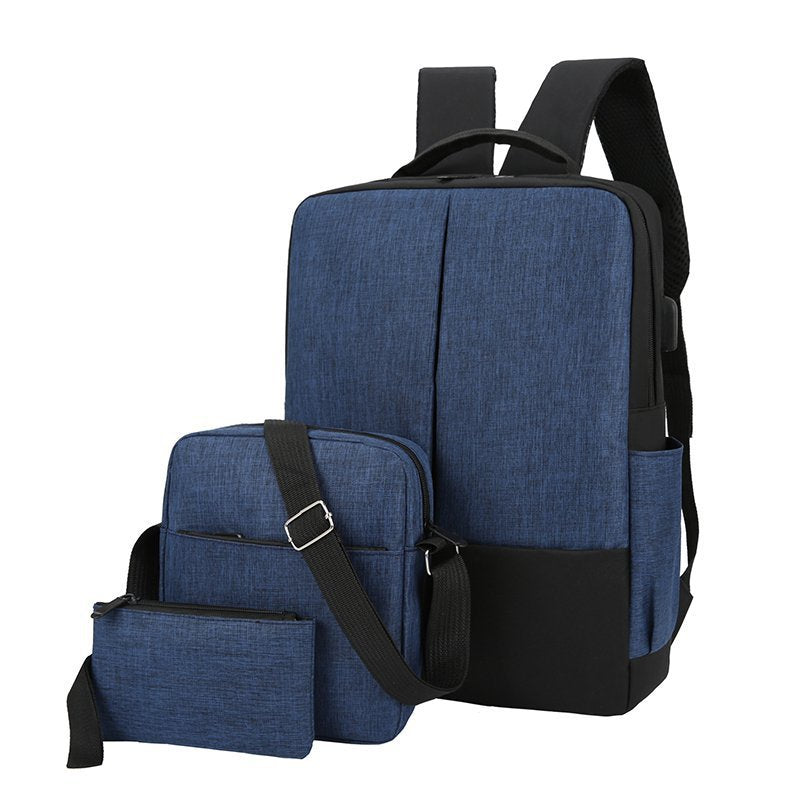 Pretty Three-piece Male Female Notebook Computer Backpacks
