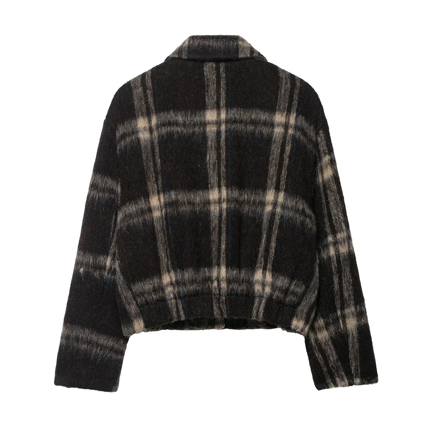 Women's Charming Fashion Simple Wool Plaid Jackets
