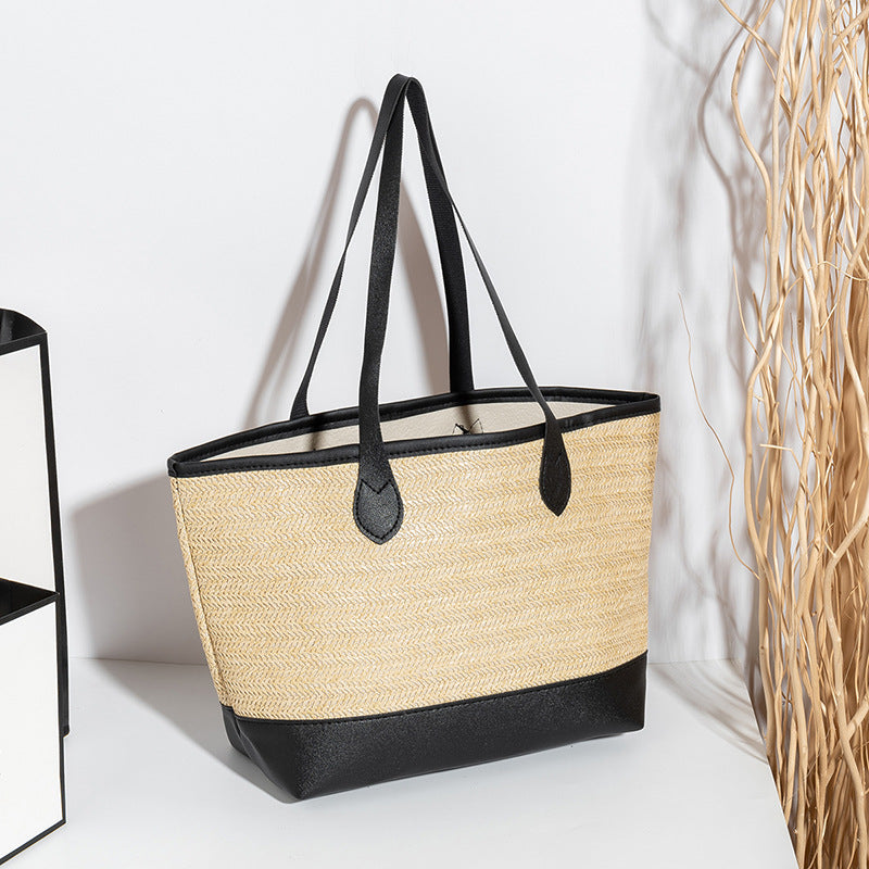 Woven Shopping Mummy Large Capacity Straw Handbags