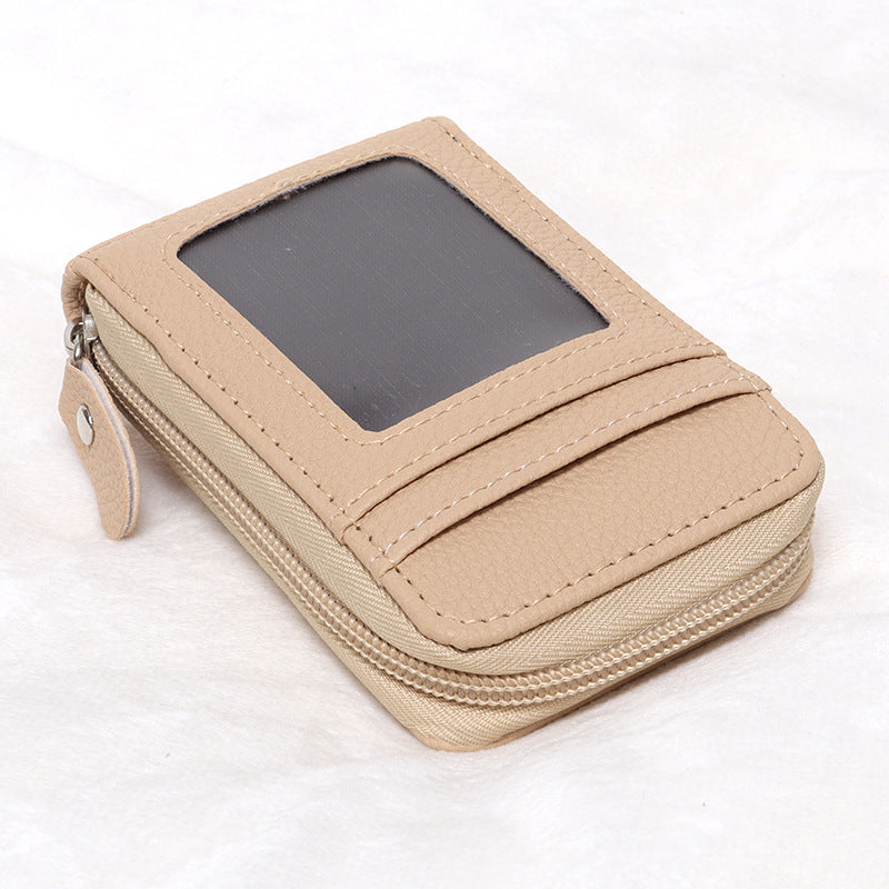 Creative Organ Multifunctional Zipper Vertical Short Card Holder