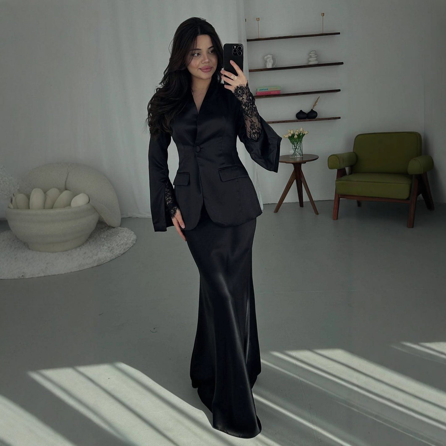 Slim Fit Fashion Temperament Pure Color Suits