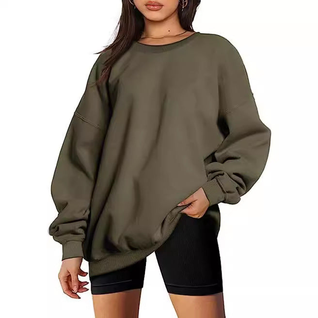 Women's Loose Sports Long Sleeve Round Neck Women's Sweater, Sweater