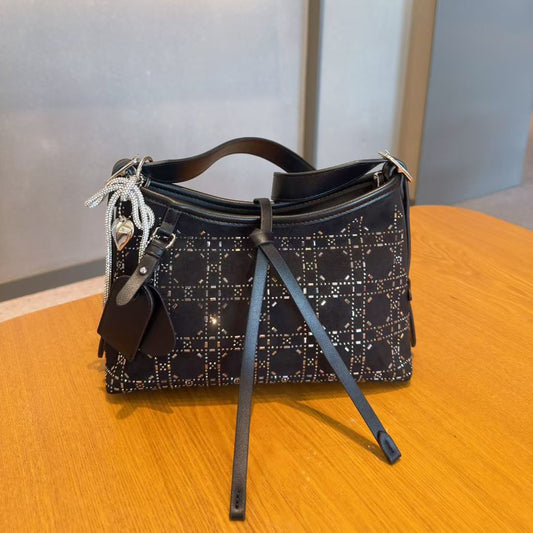 Women's Suede Diamond Large Capacity Retro Fashion Crossbody Bags