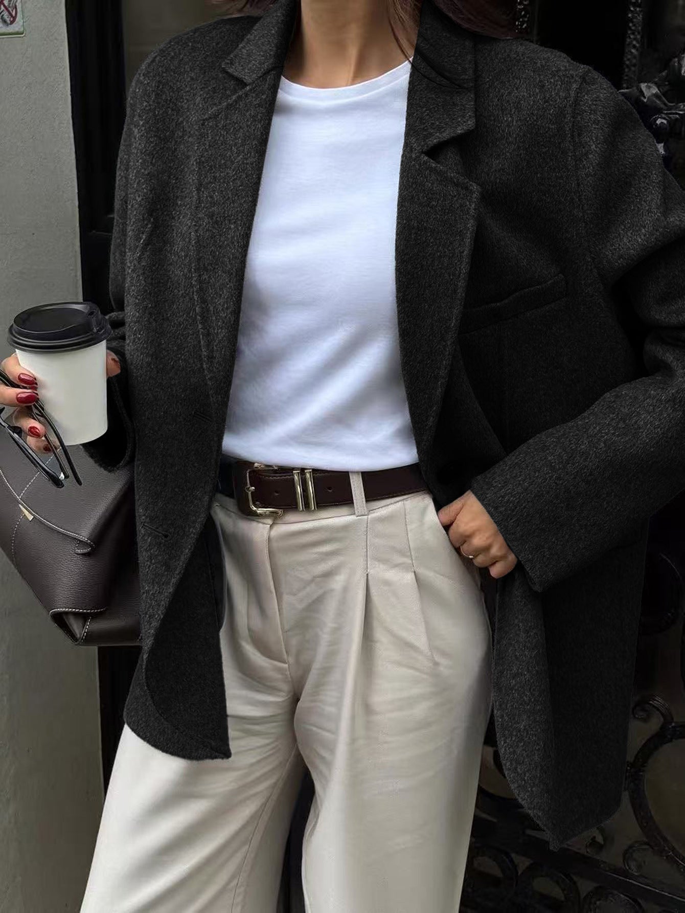 Pretty Charming Women's Casual Solid Color Coats