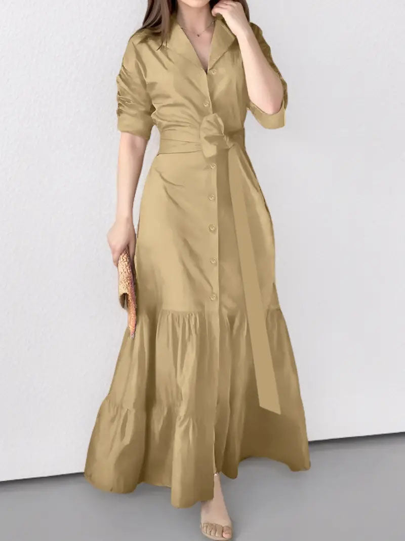 Women's Temperament Bohemian Exotic Vacation Printed Mid-length Dresses
