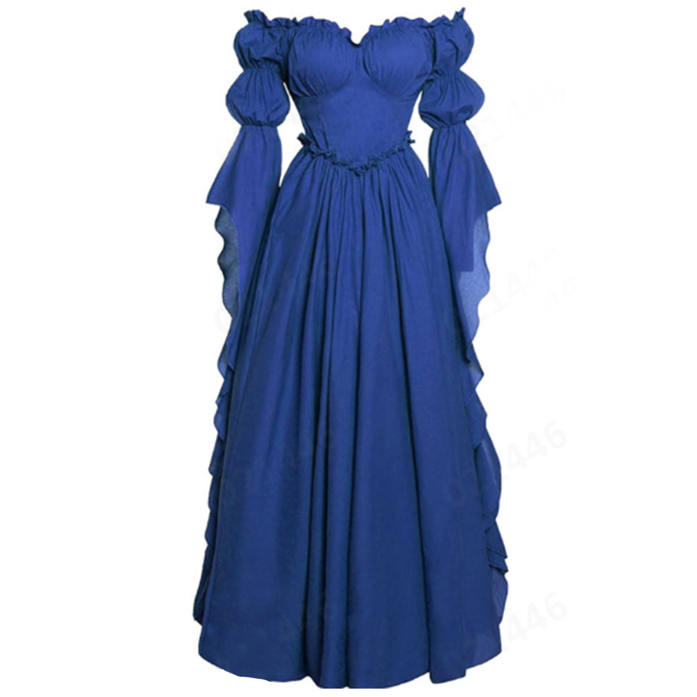 Women's Medieval Court Dress Retro Stage Performance Dresses