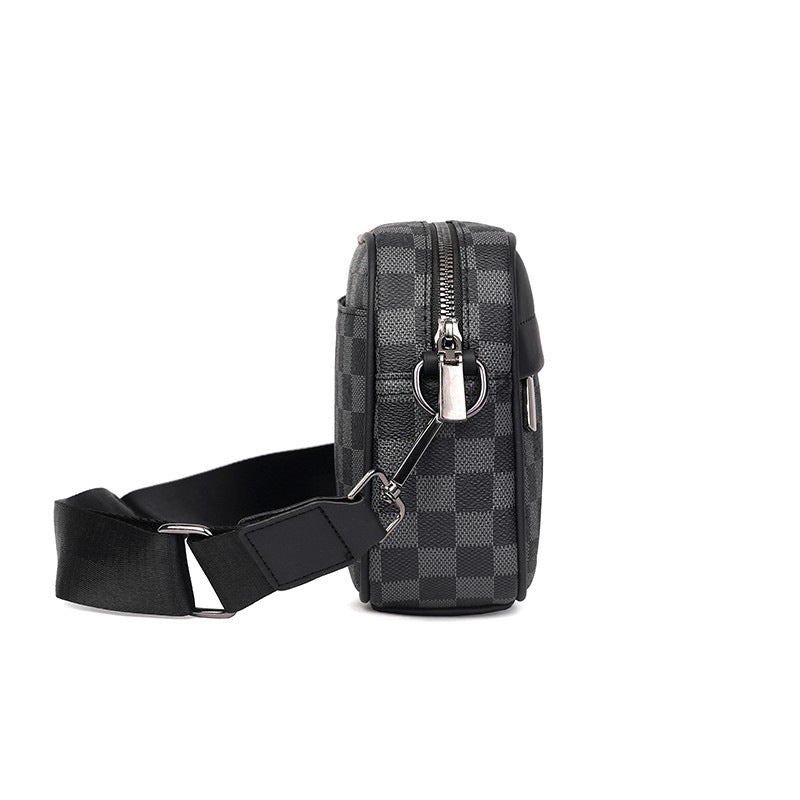 Men's Plaid Trendy Korean Style Daily Street Men's Shoulder Bags