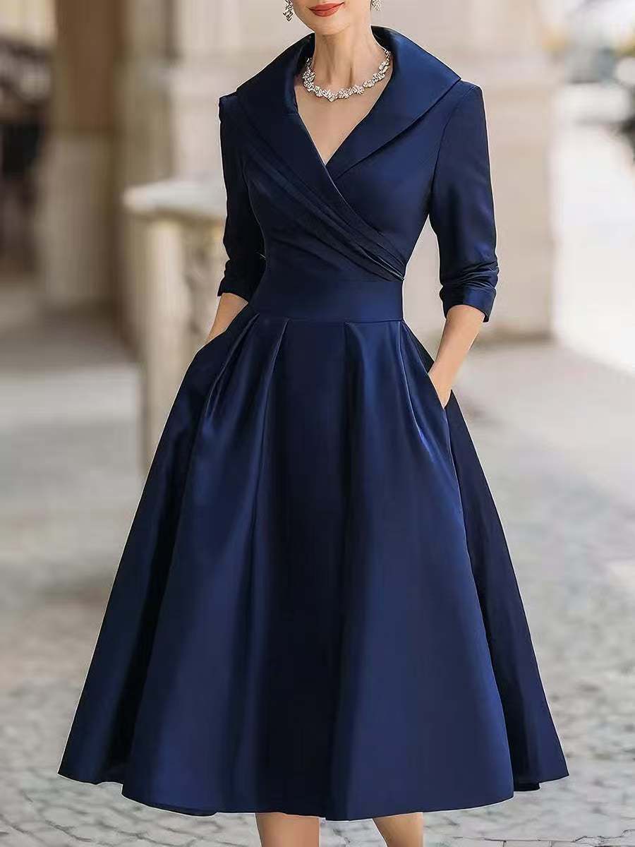 Hepburn Style Large Hem Dress Slimming Blazers