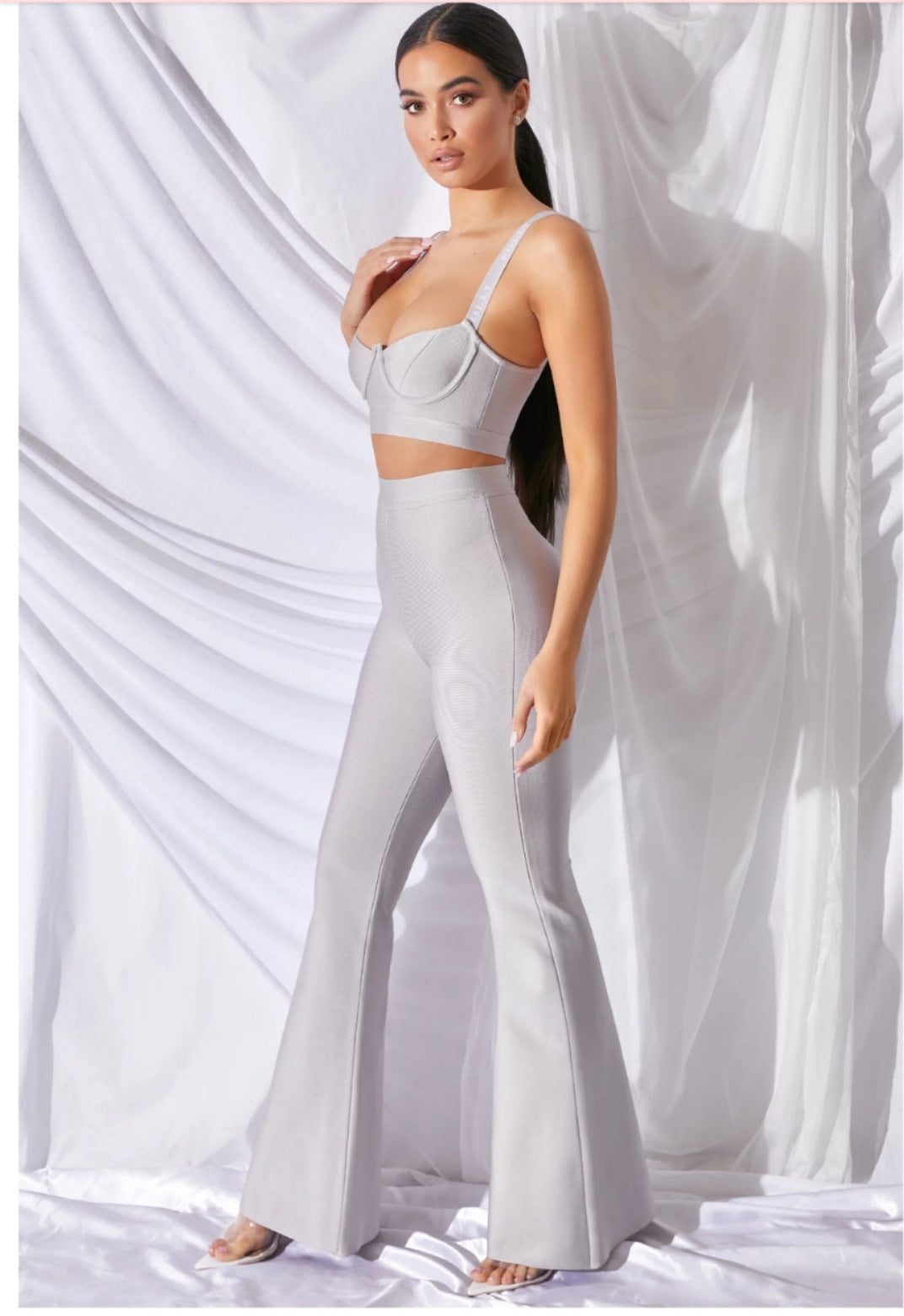 Women's Sexy Low-cut Sling Tube Slightly Flared Suits